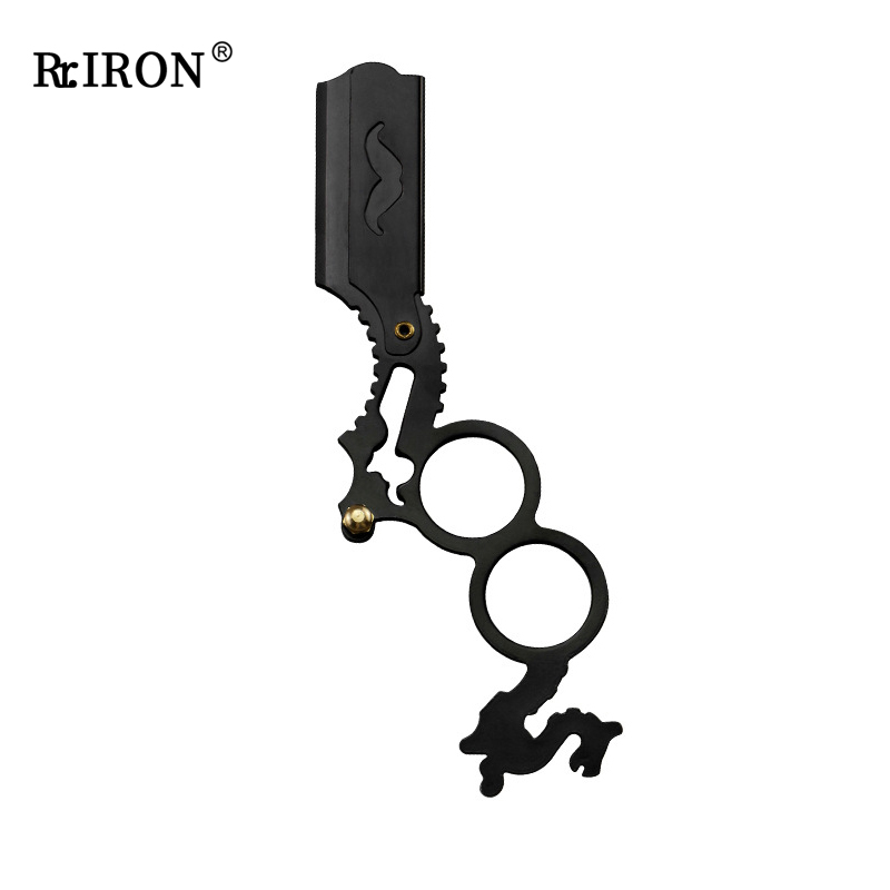 RIRON 다기능 샤프 이발사 면도기 스트레이트 면도기 눈썹 트리밍 교체 블레이드 수염 면도 도구